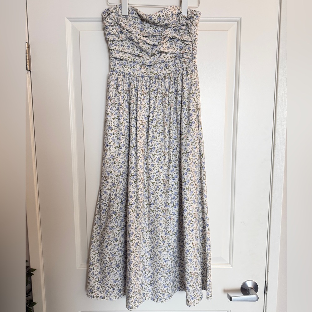 REFORMATION Floral Strapless Dress- Size 2